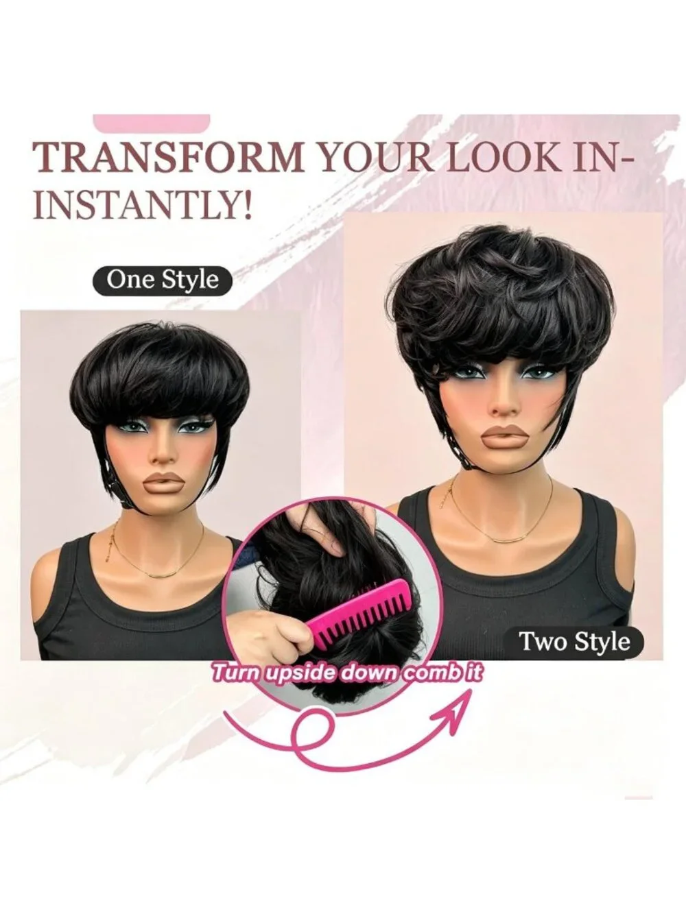 Short Pixie Cut Human Hair Wig for Black Women - Glueless Bowl Cut Mushroom